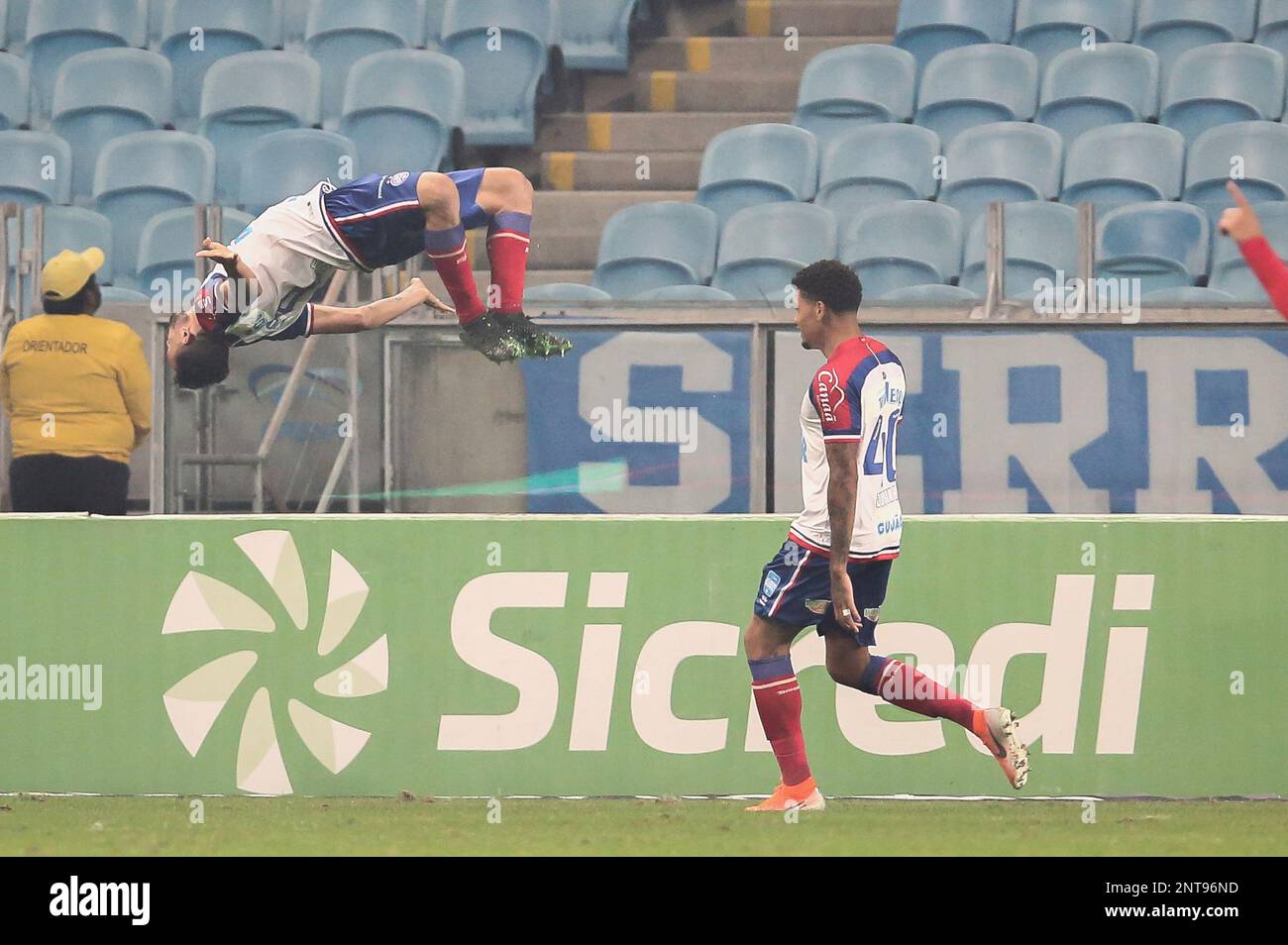 Luiz Otavio of Bahia Celebrates his goal (1-1) during the Brazilian  National league (Campeonato Brasileiro) football match between Palmeiras v  Bahia at Allianz Parque formerly known as Palestra Italia in Sao Paulo