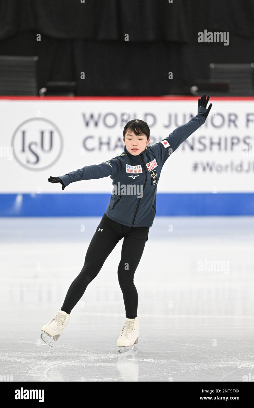 Ami NAKAI (JPN), during Ladies Practice, at the ISU World Junior Figure