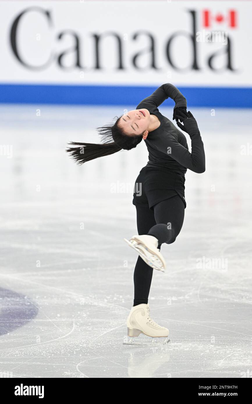 Ami NAKAI (JPN), during Ladies Practice, at the ISU World Junior Figure Skating Championships 2023, at WinSport Arena, on February 27, 2023 in Calgary, Canada. Credit: Raniero Corbelletti/AFLO/Alamy Live News Stock Photo