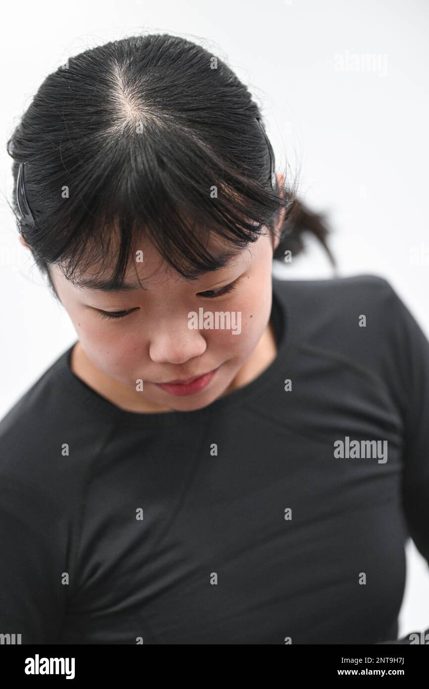 Ami NAKAI (JPN), during Ladies Practice, at the ISU World Junior Figure