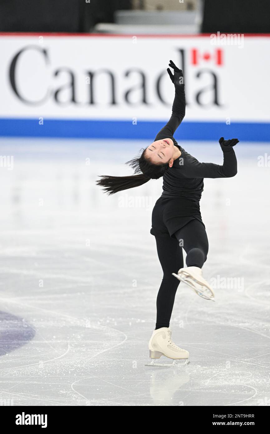Ami NAKAI (JPN), during Ladies Practice, at the ISU World Junior Figure Skating Championships