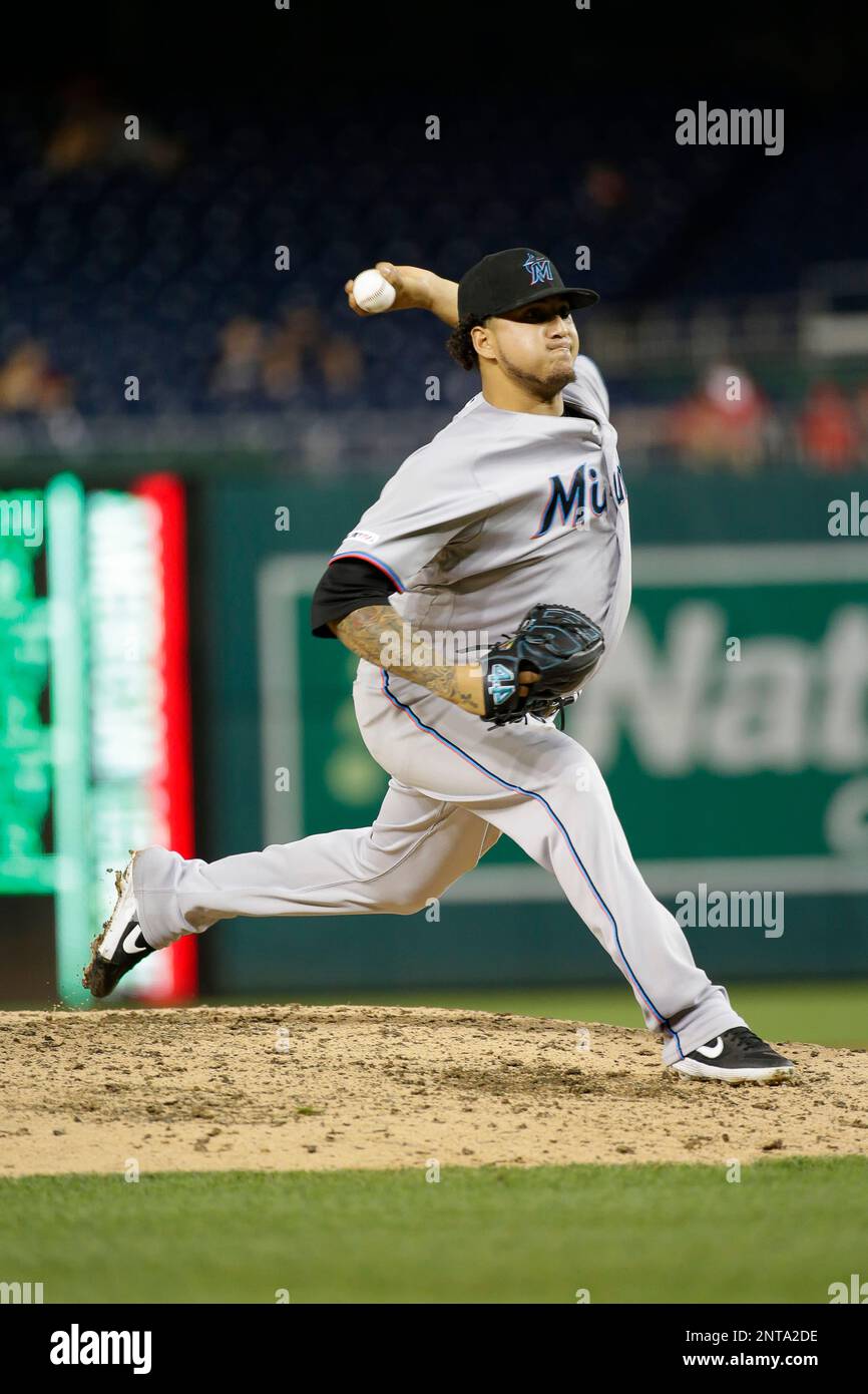 Miami Marlins starting pitcher Zac Gallen (52) in action during a baseball  game against the New York Mets on Saturday, July 13, 2019, in Miami. (AP  Photo/Brynn Anderson Stock Photo - Alamy