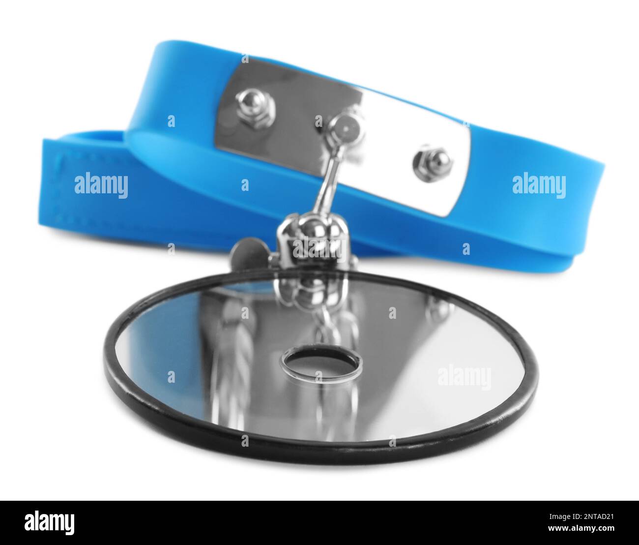 Head mirror isolated on white. Ophthalmologist tool Stock Photo Alamy