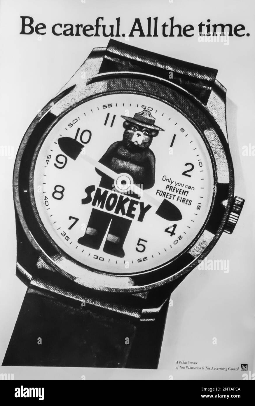 1979 Smokey the Bear: Be Careful All the Time print ad Stock Photo