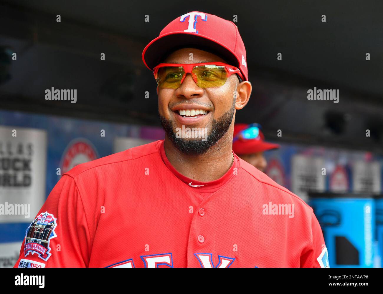 June 23, 2019: Texas Rangers shortstop Elvis Andrus #1 forces out