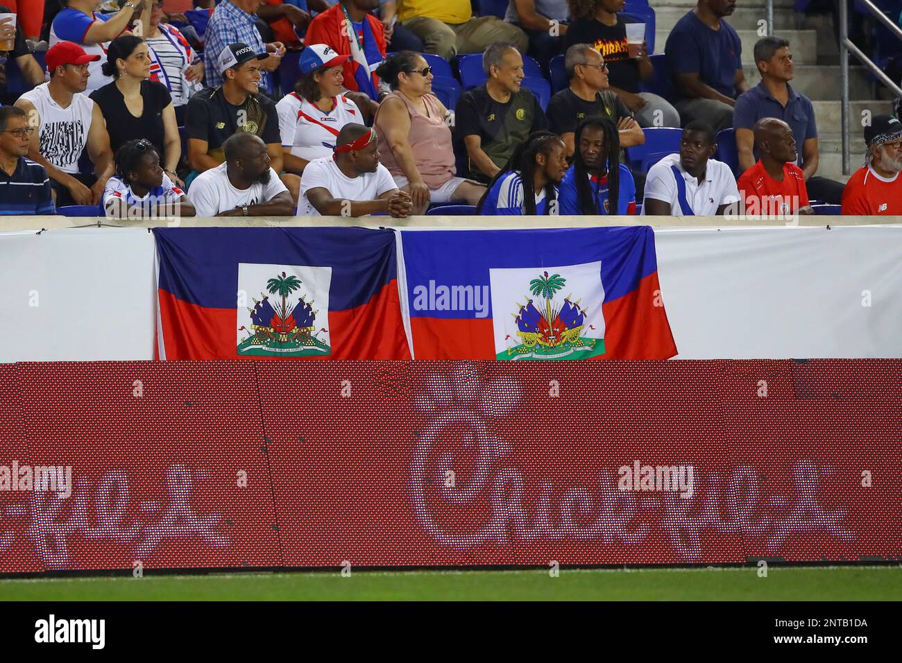 HARRISON, NJ - JUNE 24: Haiti forward Jonel Desire (18) controls