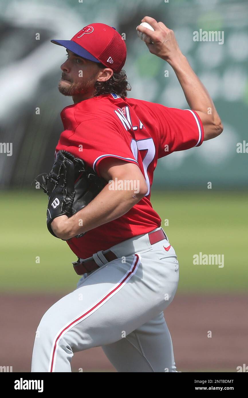 CHICAGO, IL - APRIL 19: Philadelphia Phillies relief pitcher Jose Alvarado  (46) delivers a pitch during an MLB game against the Chicago White Sox on  April 19, 2023 at Guaranteed Rate Field