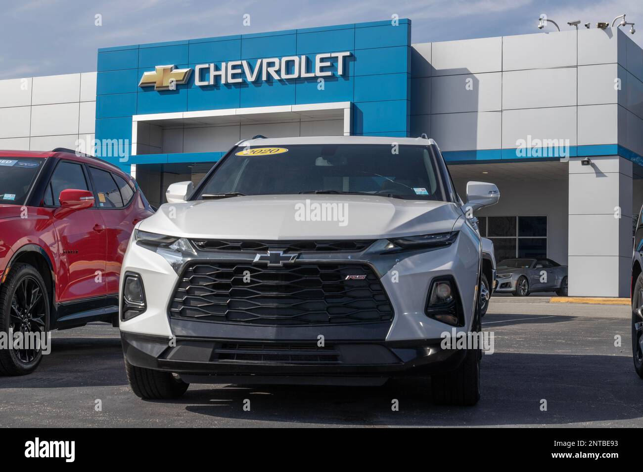 Noblesville Circa February 2023 Used Chevrolet Blazer display. With