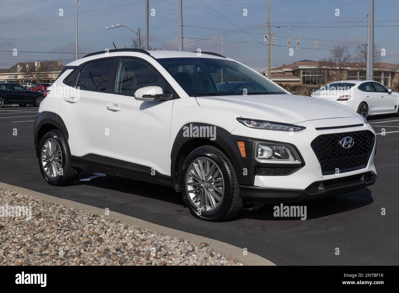 Noblesville Circa February 2023 Hyundai Kona display at a dealership