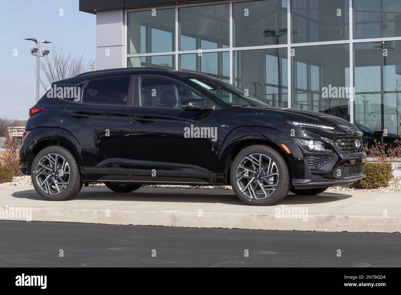 Noblesville Circa February 2023 Hyundai Kona display at a dealership