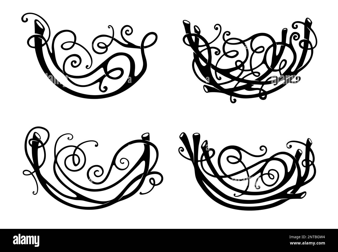 Set icons Birds Nest for a logo Stock Vector Image & Art - Alamy