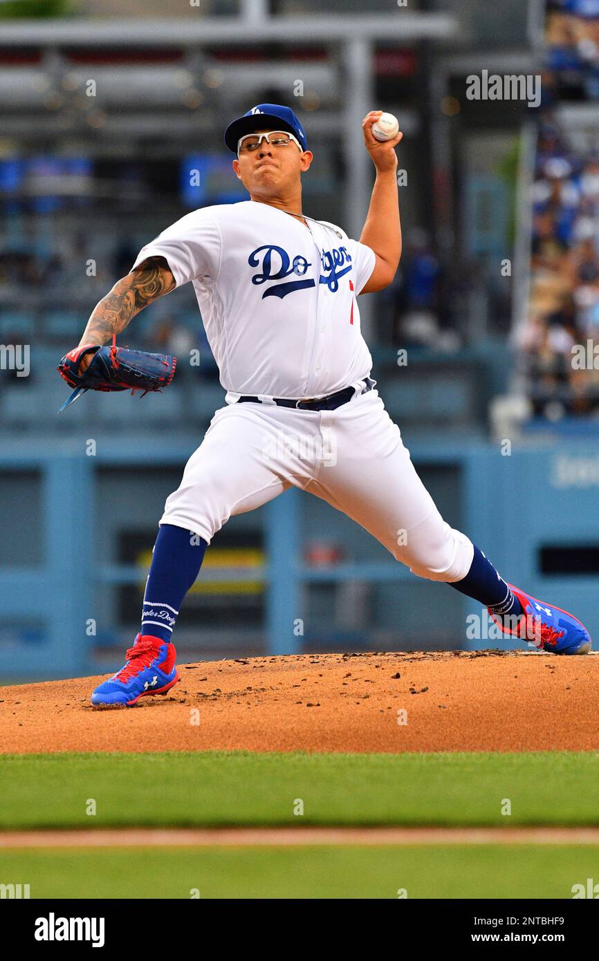 Julio Urias Game-Used Home Jersey, Last Home Game of 2019