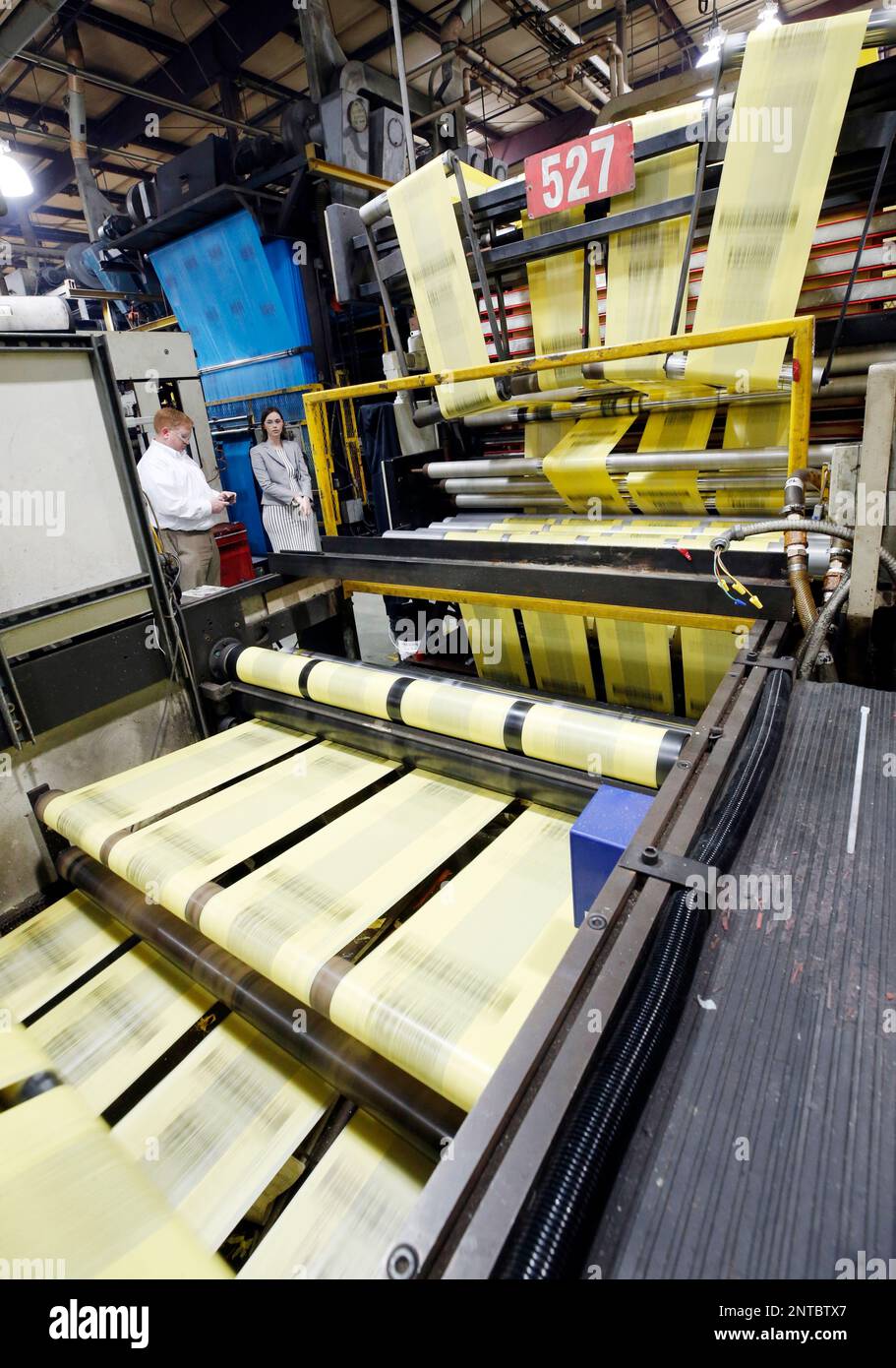 This photo taken May 22, 2019, shows the Novolex factory in Henrico, Va