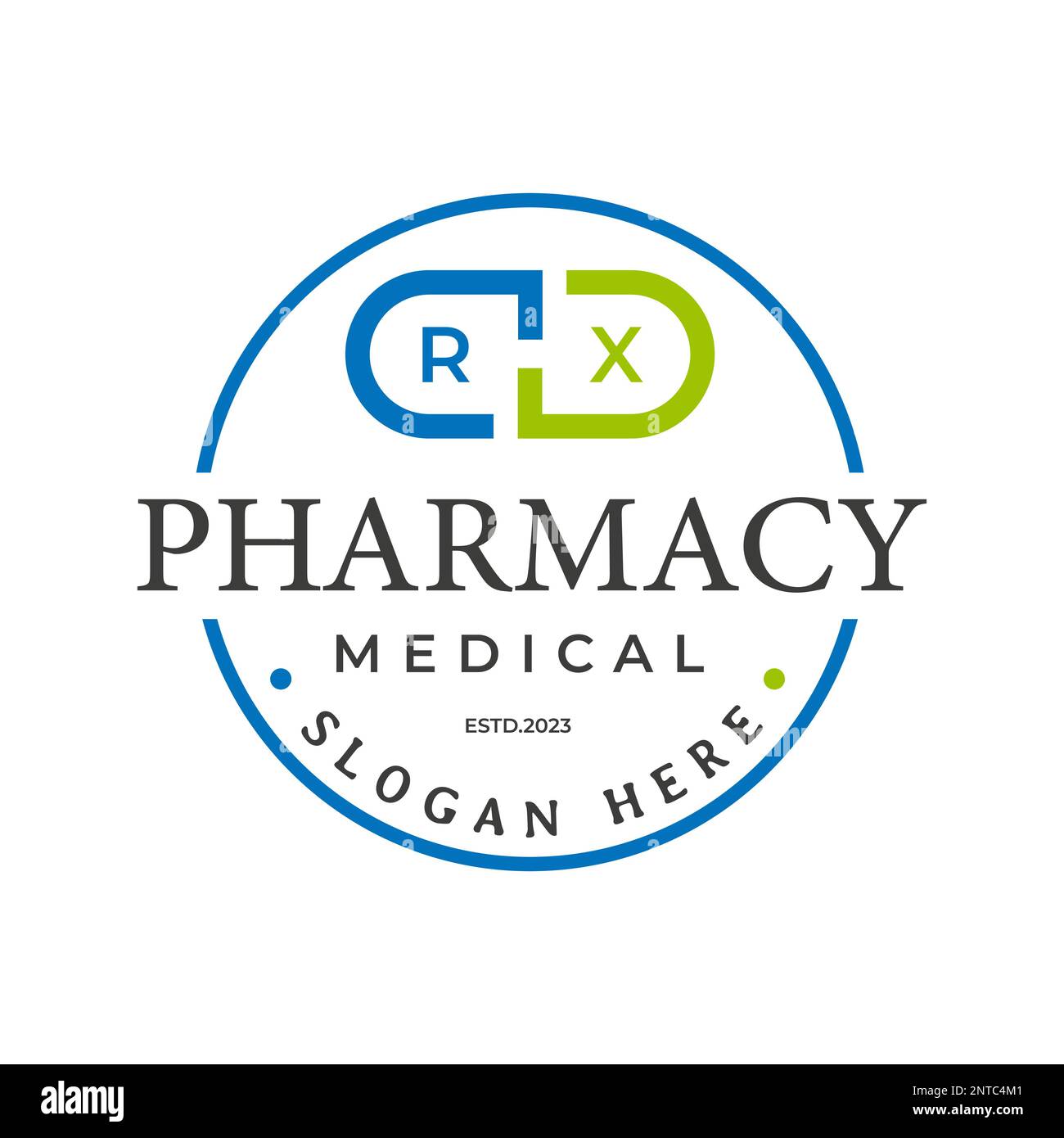 RX pharmacy capsule drug logo Emblem Vector Design, Drug Choice, drug