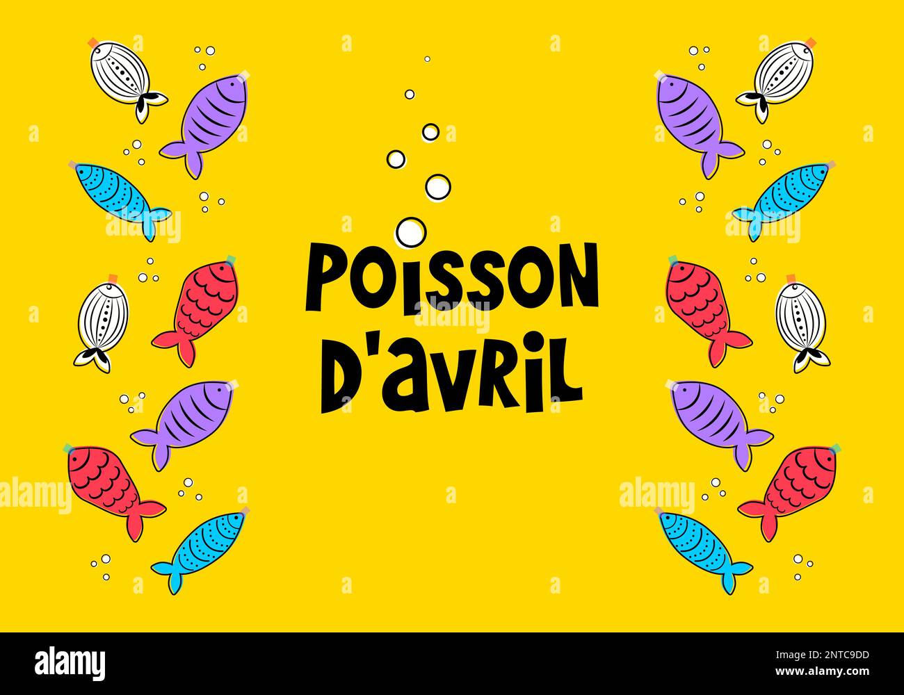 French april fool s day poisson d avril cartoon poster on colorful
