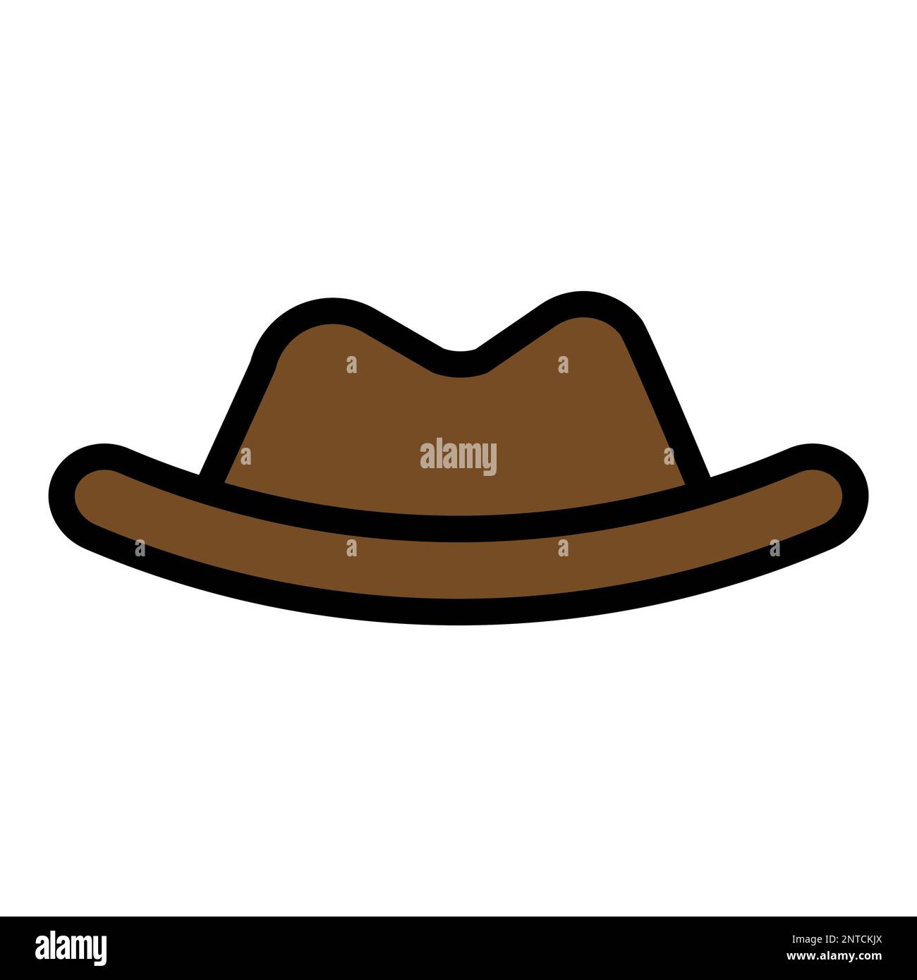 Hat line icon isolated on white background. Black flat thin icon on ...