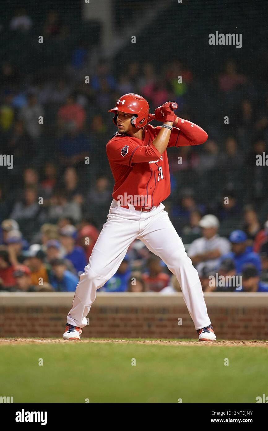 Andre Tarver during the Under Armour All-American Game presented by  Baseball Factory on July 20, 2018 at Wrigley Field in Chicago, Illinois.  Andre Tarver is a pitcher from Ringgold High School in