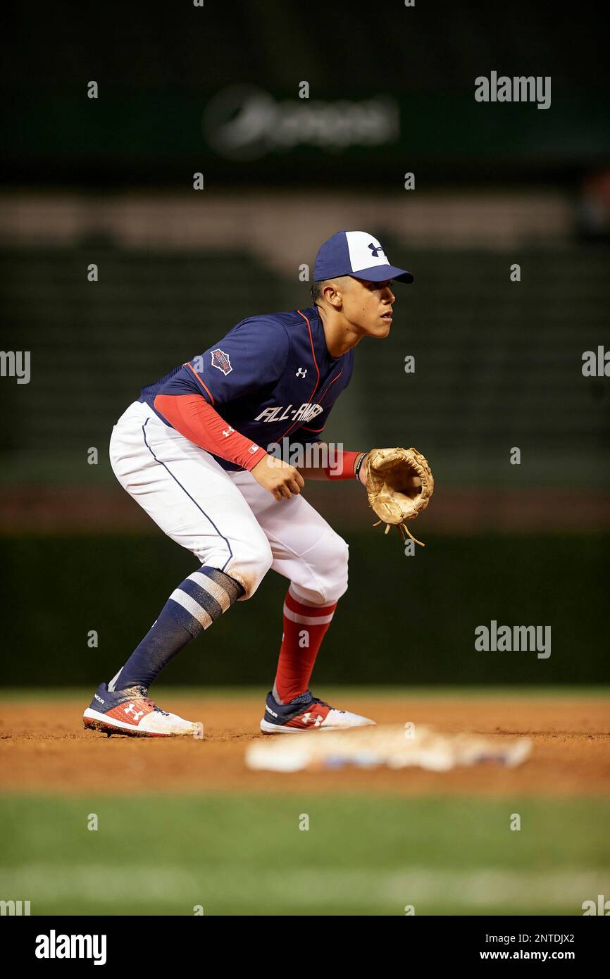 Cesar Valero during the Under Armour All-American Game presented by Baseball  Factory on July 20, 2018 at Wrigley Field in Chicago, Illinois. Cesar  Valero is an infielder from Foothills Composite High School