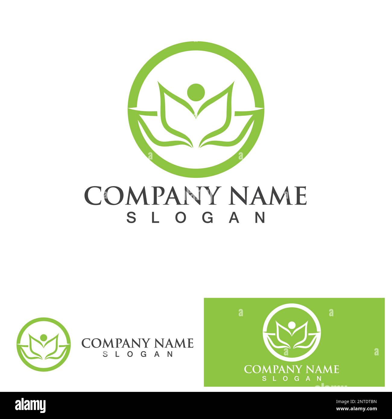 People leaf go green logo vector Stock Vector Image & Art - Alamy