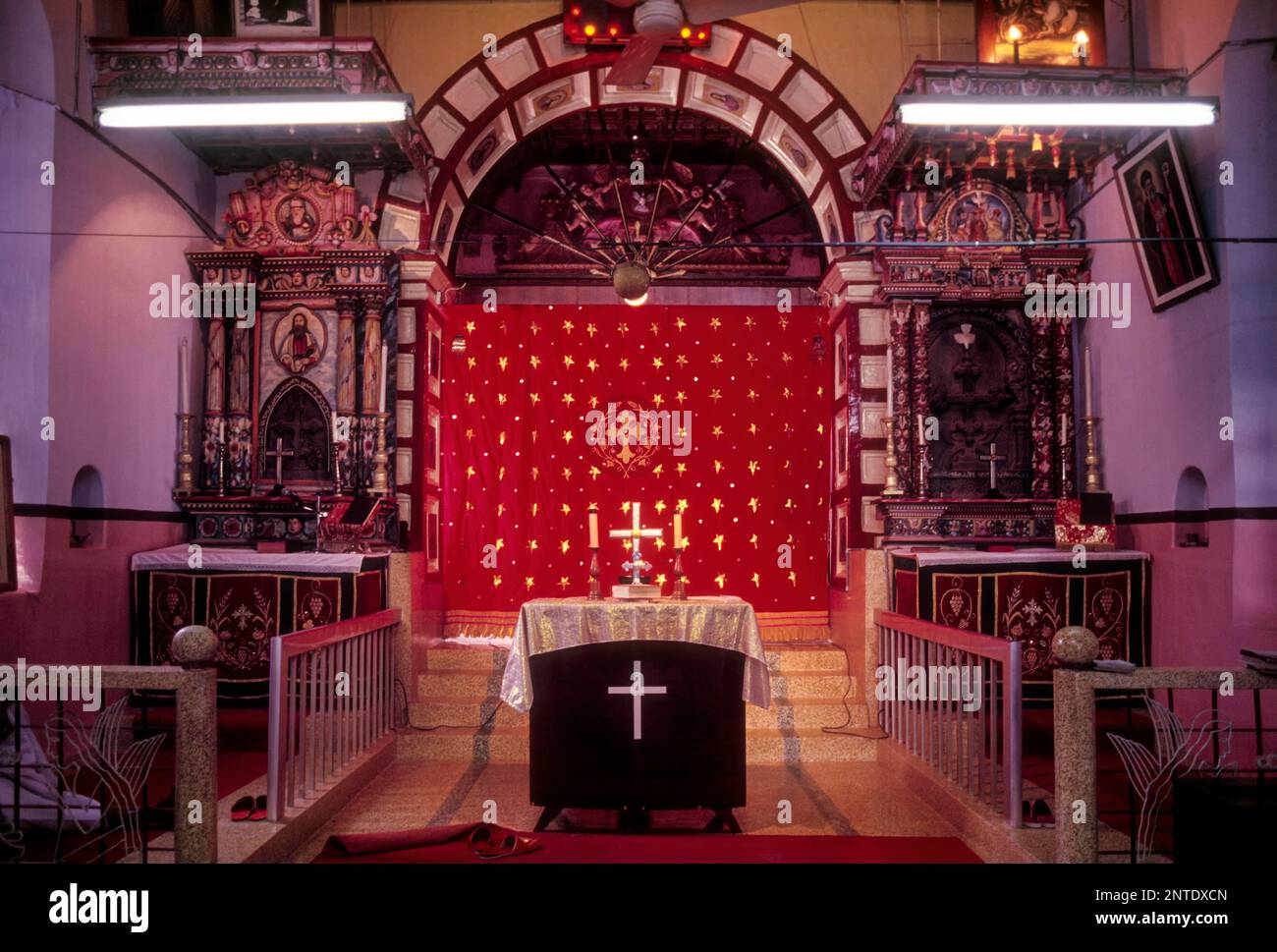 Main Altar in St. Mary's Knanaya church Valiyapally built in 1550 AD