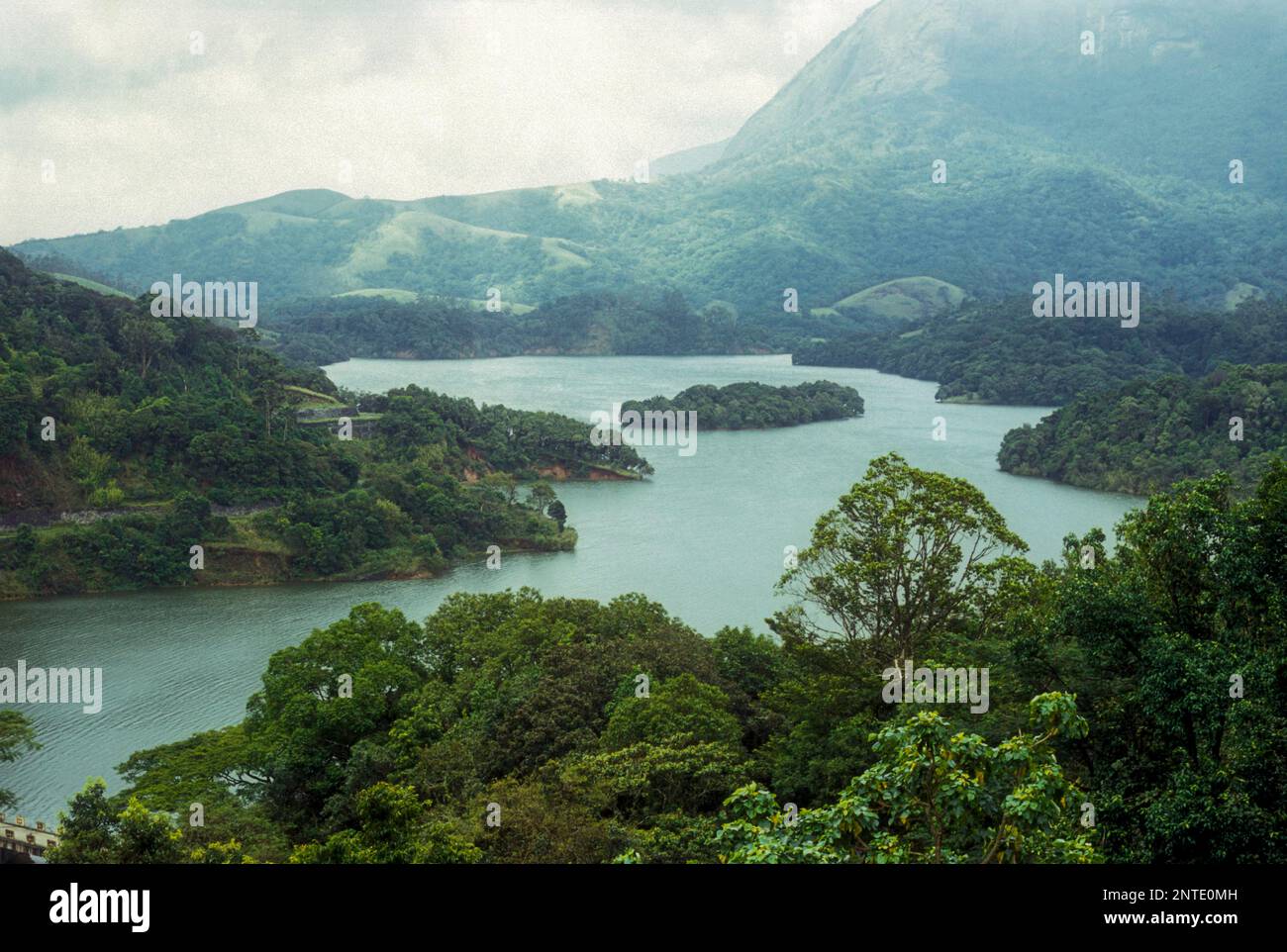 Siruvani reservoir at Siruvani, Kerala, South India, India, Asia. Western Ghats Stock Photo