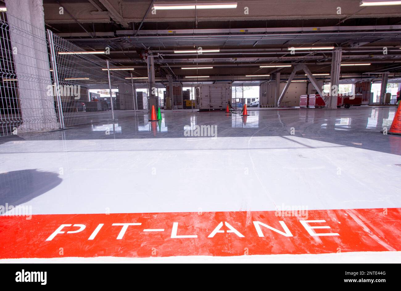 Work continues on the new garages and paddocks at the Circuit Gilles