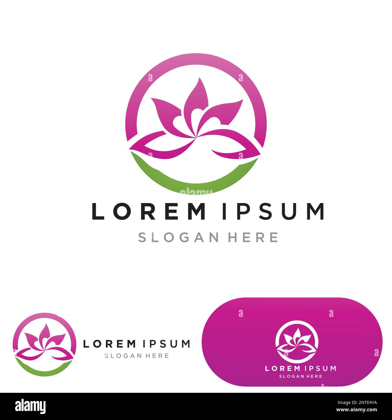 Beauty Vector lotus flowers design logo Template icon Stock Vector ...