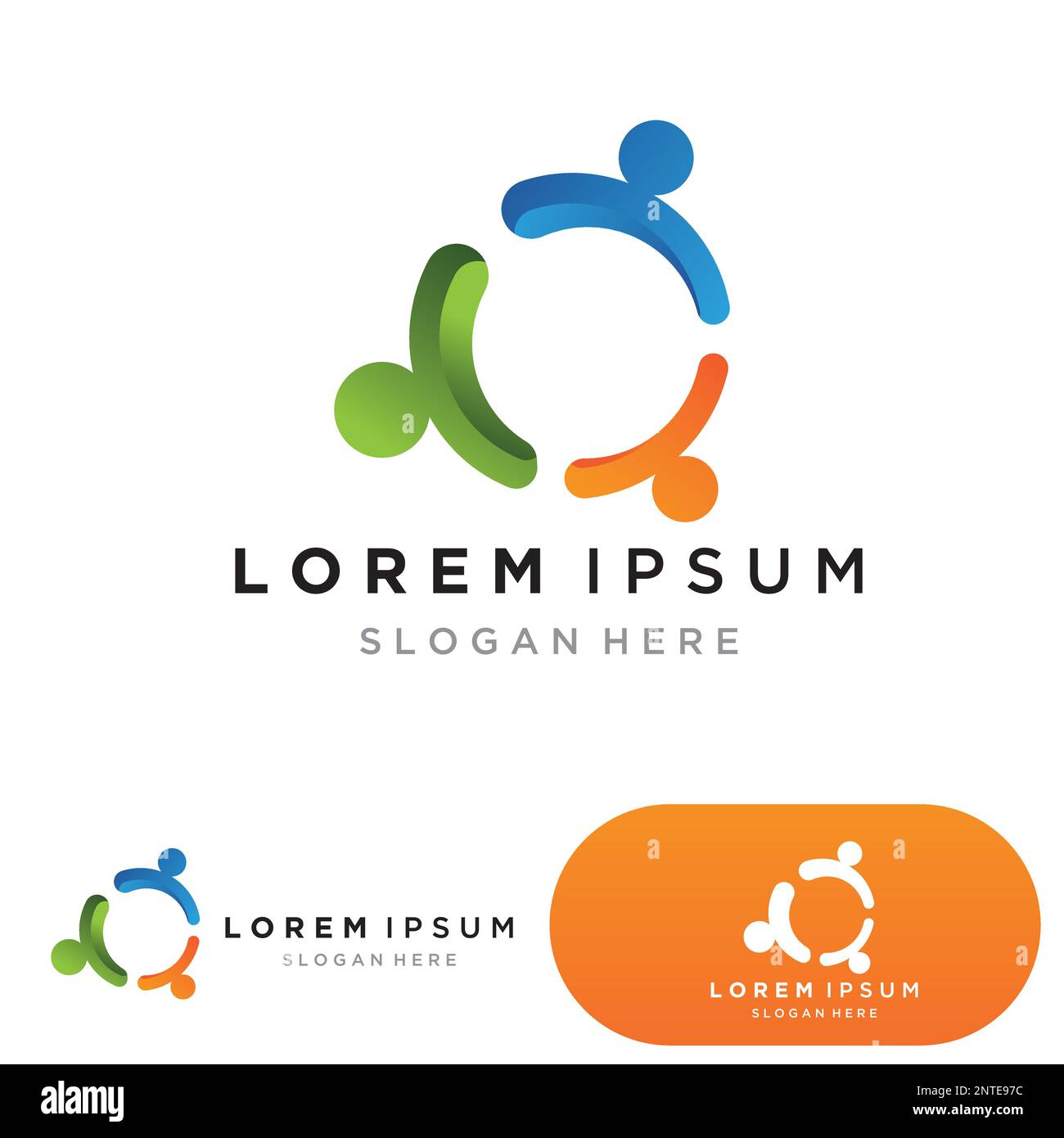 Community people group teamwork success logo Stock Vector Image & Art ...