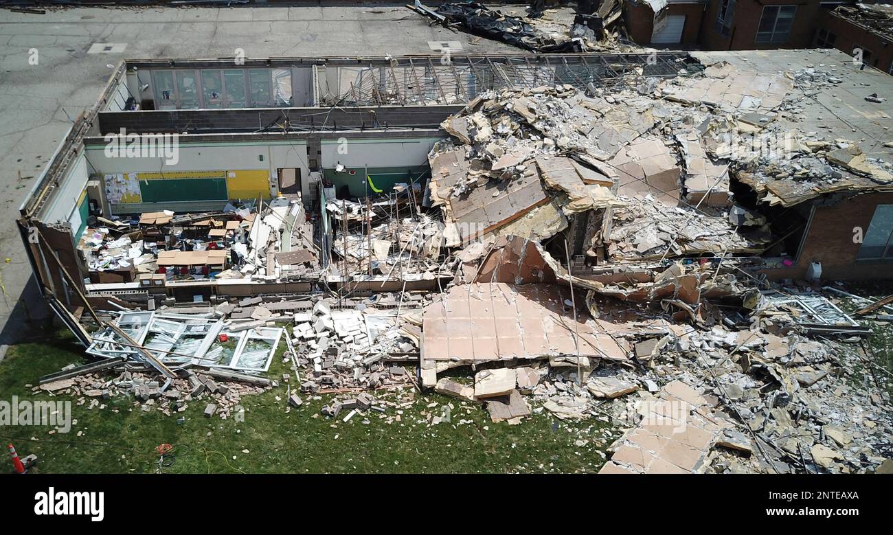 The fourthgrade classrooms are exposed at the Grafton/Kennedy Elementary School in Dayton, Ohio