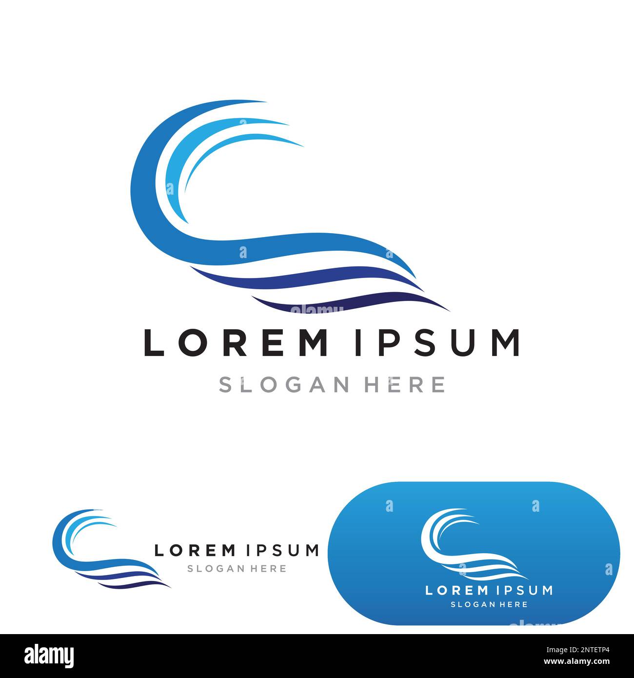 water wave logo design template Stock Vector Image & Art - Alamy