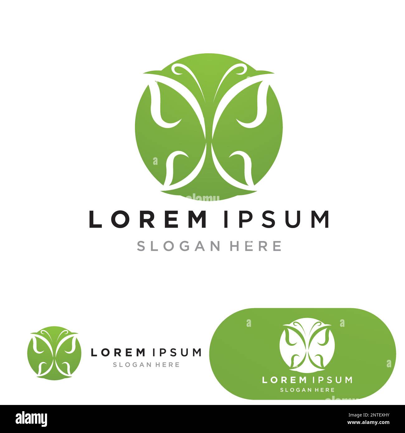 Leaf green logo and symbol vector template Stock Vector Image & Art - Alamy