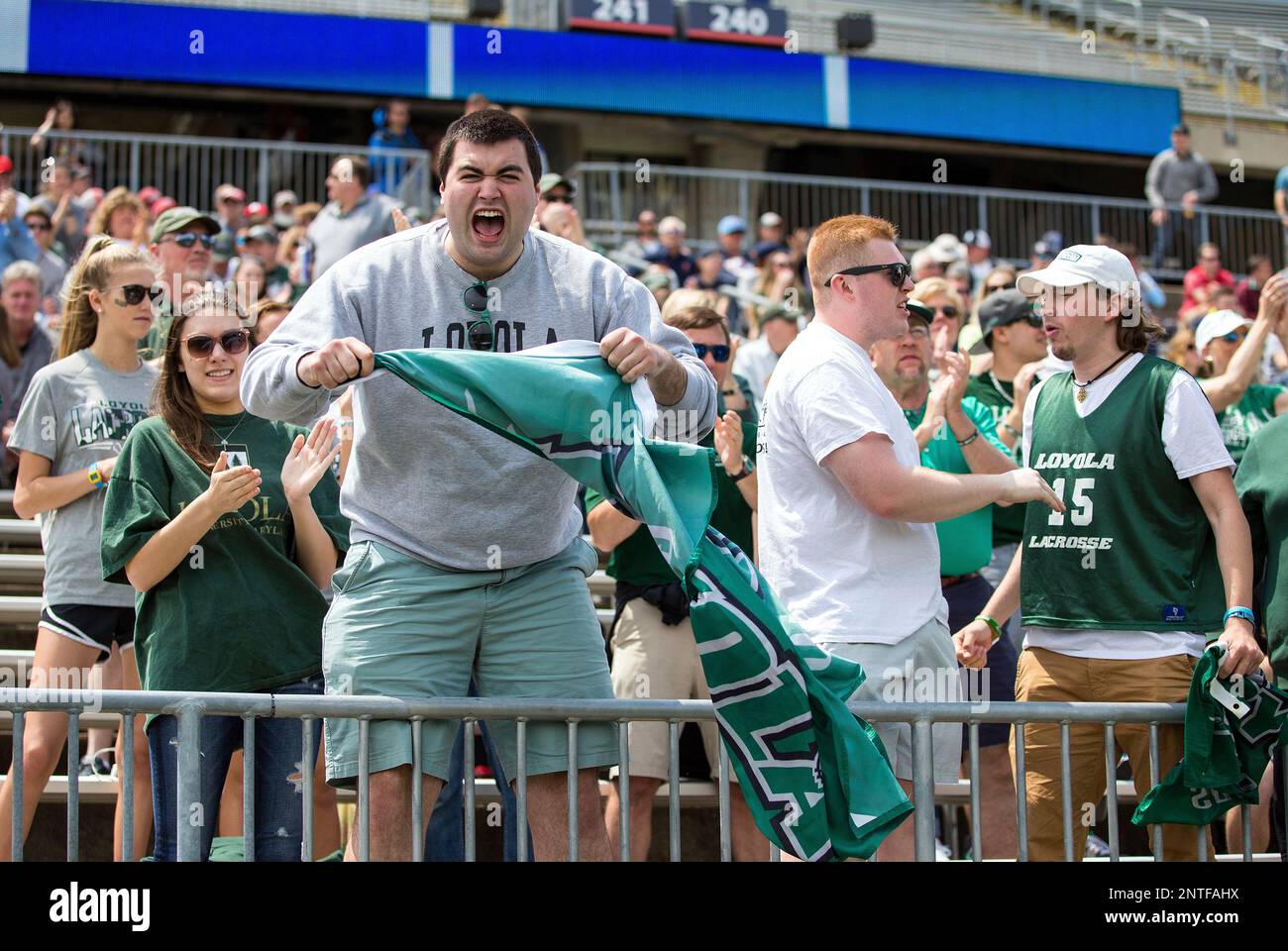 EAST HARTFORD, CT - MAY 19: Loyola Greyhounds fans during the NCAA ...