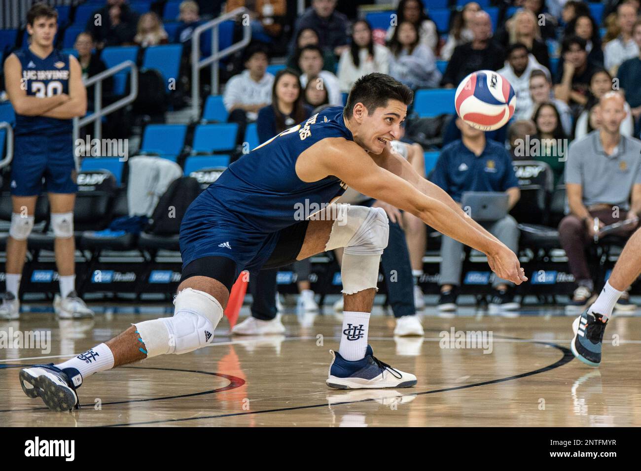 UCI Anteaters outside hitter Cole Gillis (6) during a NCAA volleyball