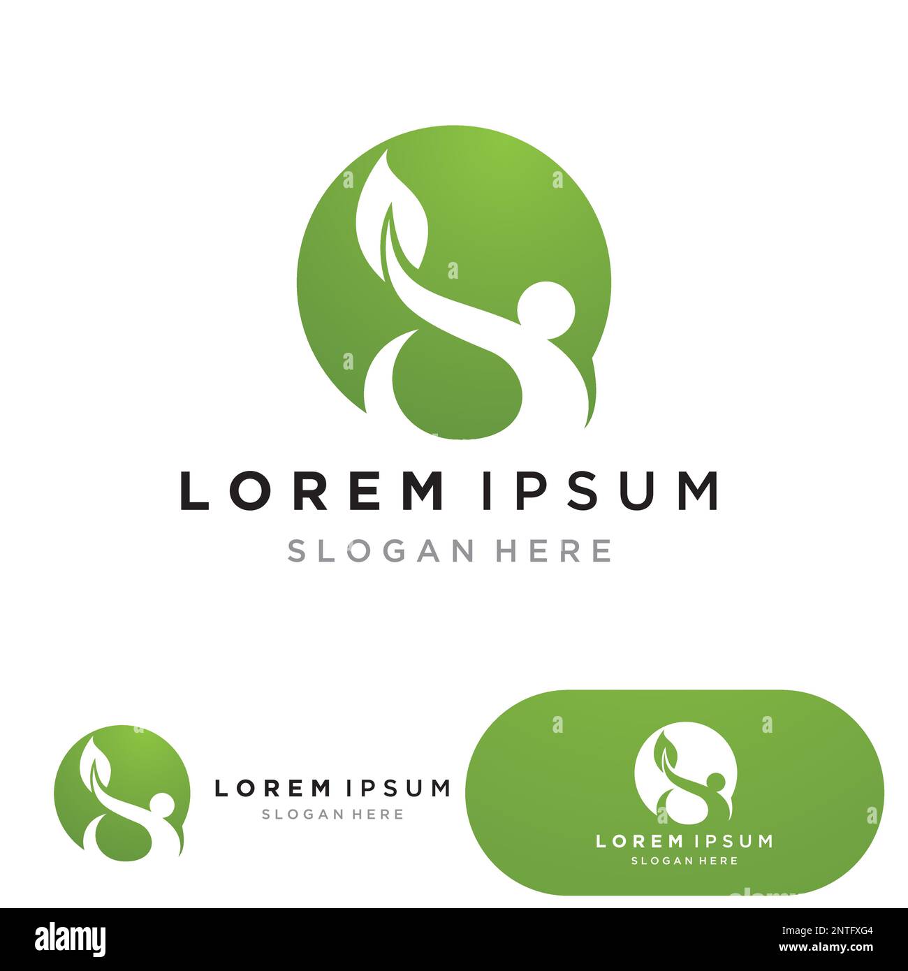 Leaf green logo and symbol vector template Stock Vector Image & Art - Alamy