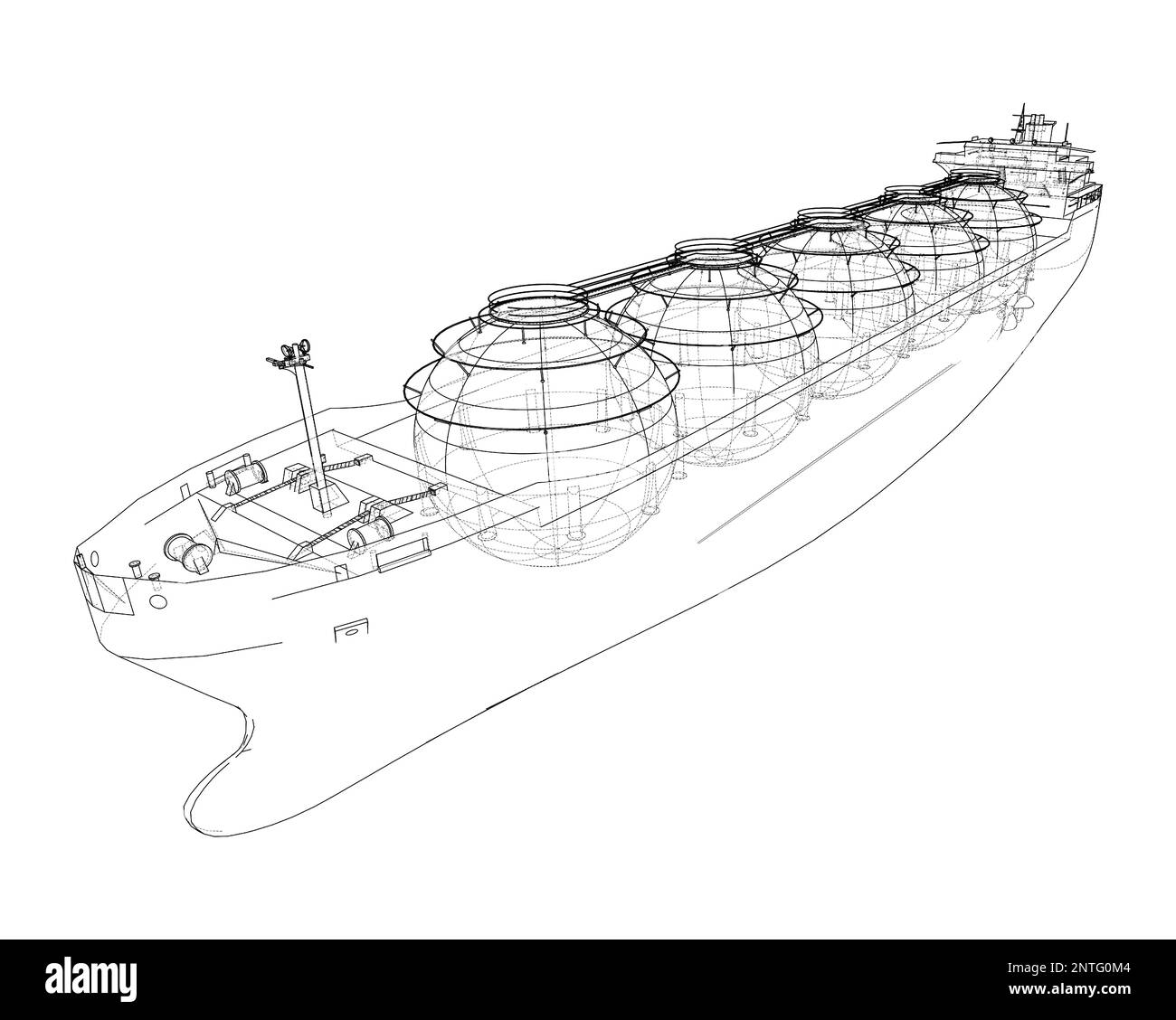 Large gas tanker or LNG carrier Stock Photo