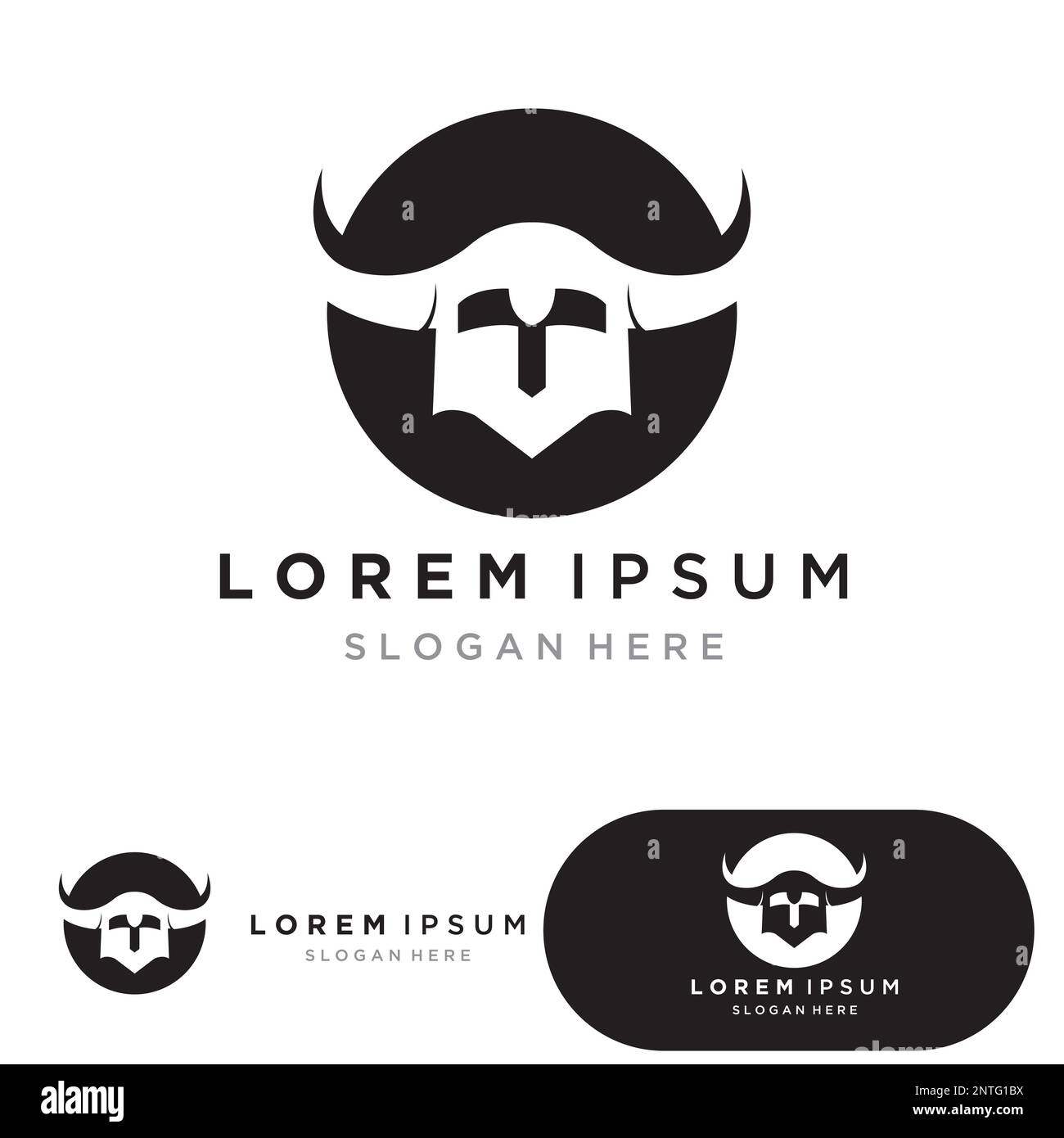 spartan logo icon designs vector Stock Vector
