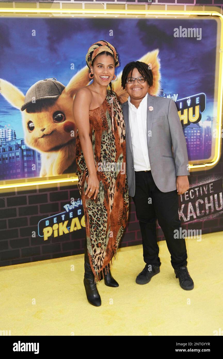 Photo by: John NacionSTAR MAXIPx 2019 5219 Zazie Beetz at the premiere  of Pokemon Detective Pikachu in New York City Stock Photo - Alamy