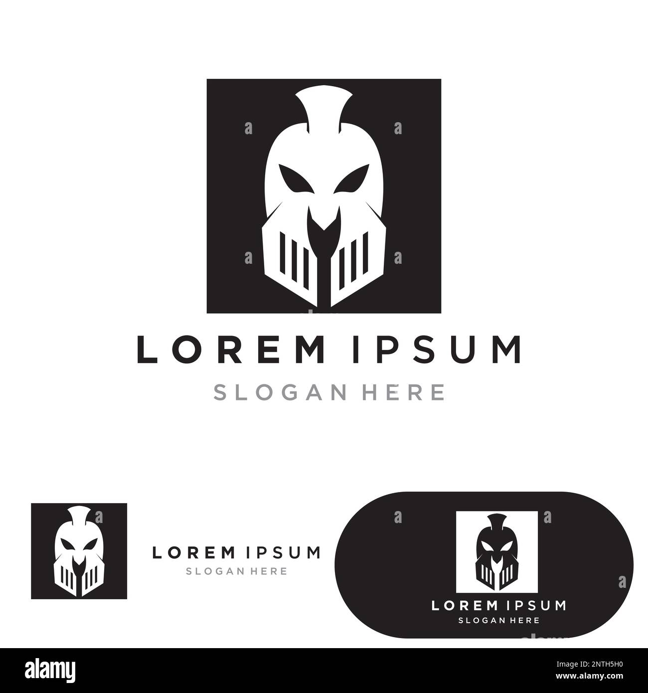 spartan logo icon designs vector Stock Vector