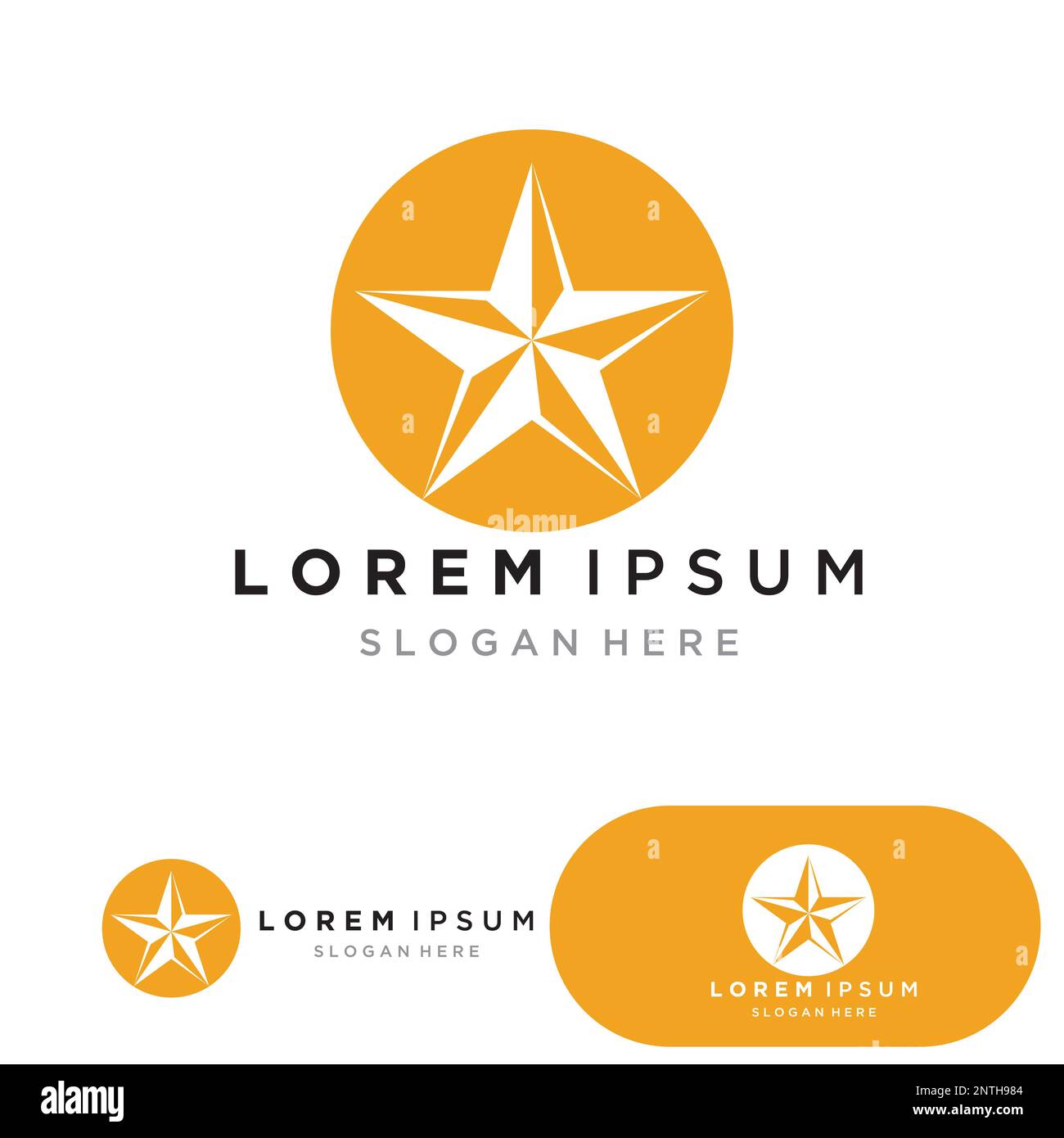 Gold Star Logo Vector with Black Background Stock Vector Image & Art ...