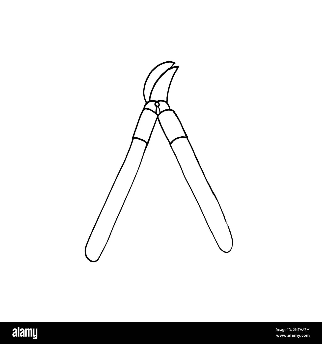 Garden shears doodle illustration Stock Vector Image & Art Alamy