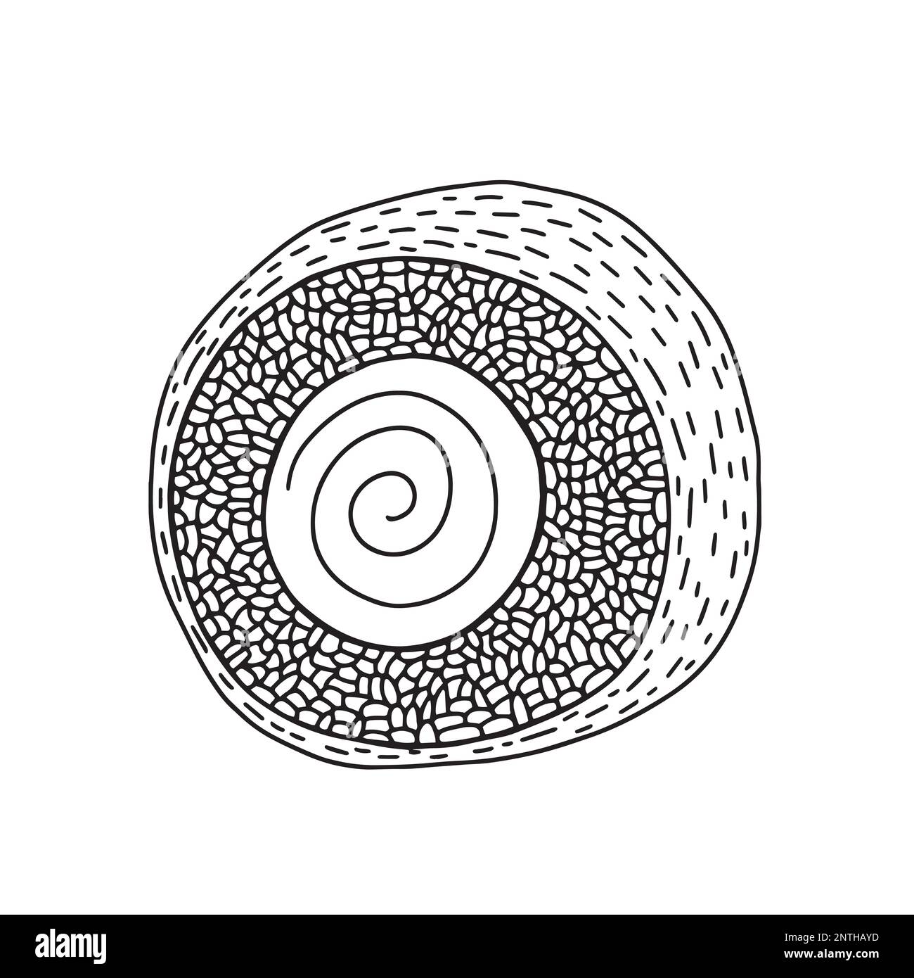 Vector maki sushi roll hand drawn sketch Stock Vector Image &amp; Art - Alamy