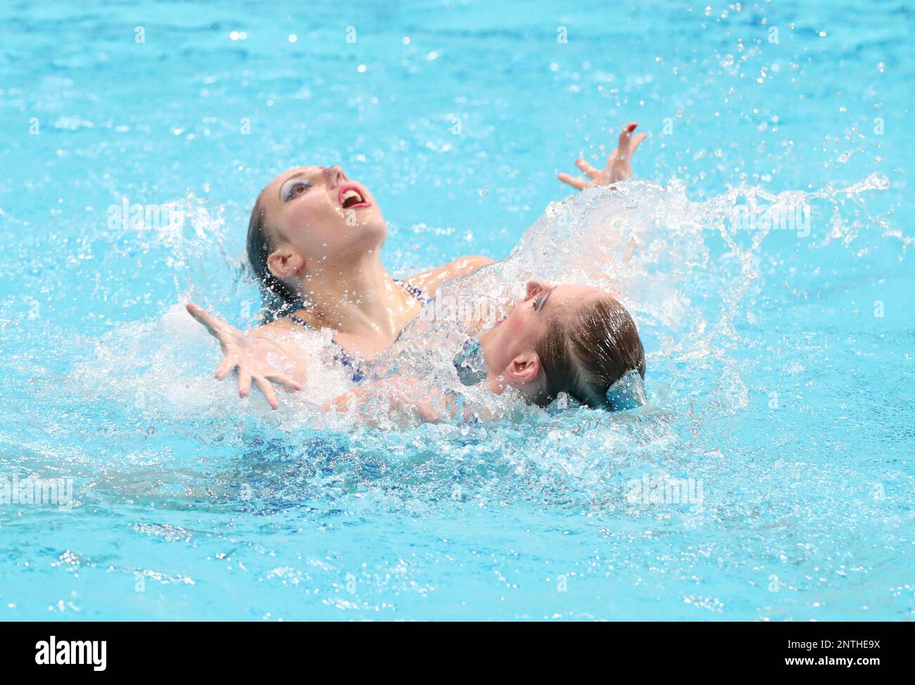 Russia s Svetlana KOLESNICHENKO And Svetlana ROMASHINA Perform During russia-s-svetlana-kolesnichenko-and-svetlana-romashina-perform-during