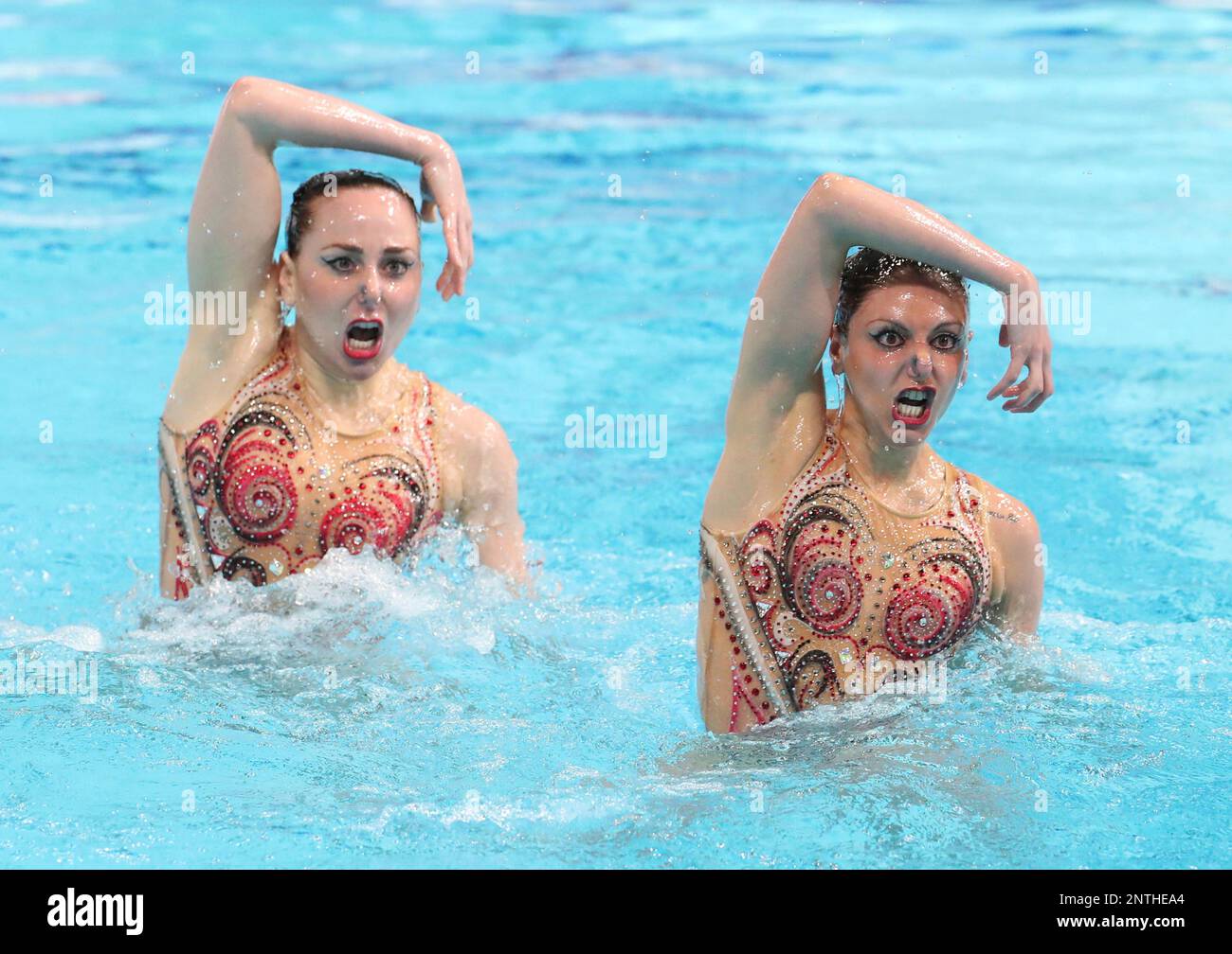Italy s Costanza FERRO And Linda CERRUTI Perform During The FINA water-polo-rules