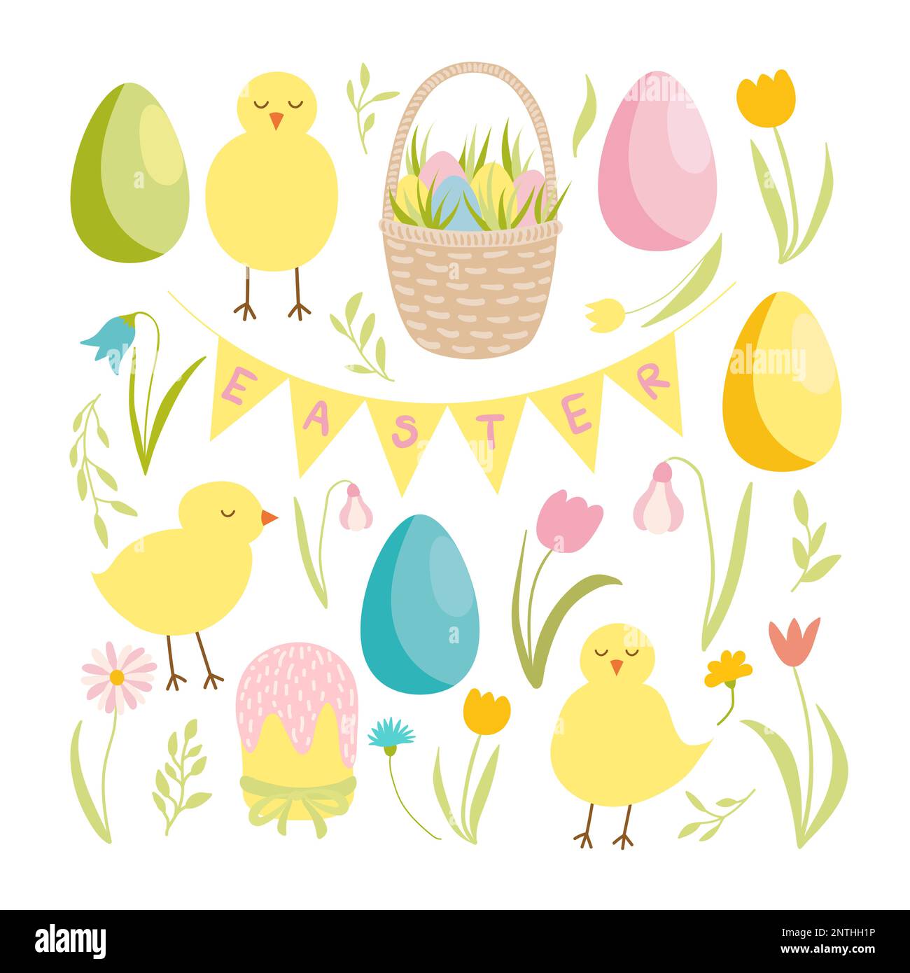 Easter vector clip art set Stock Vector Image & Art - Alamy