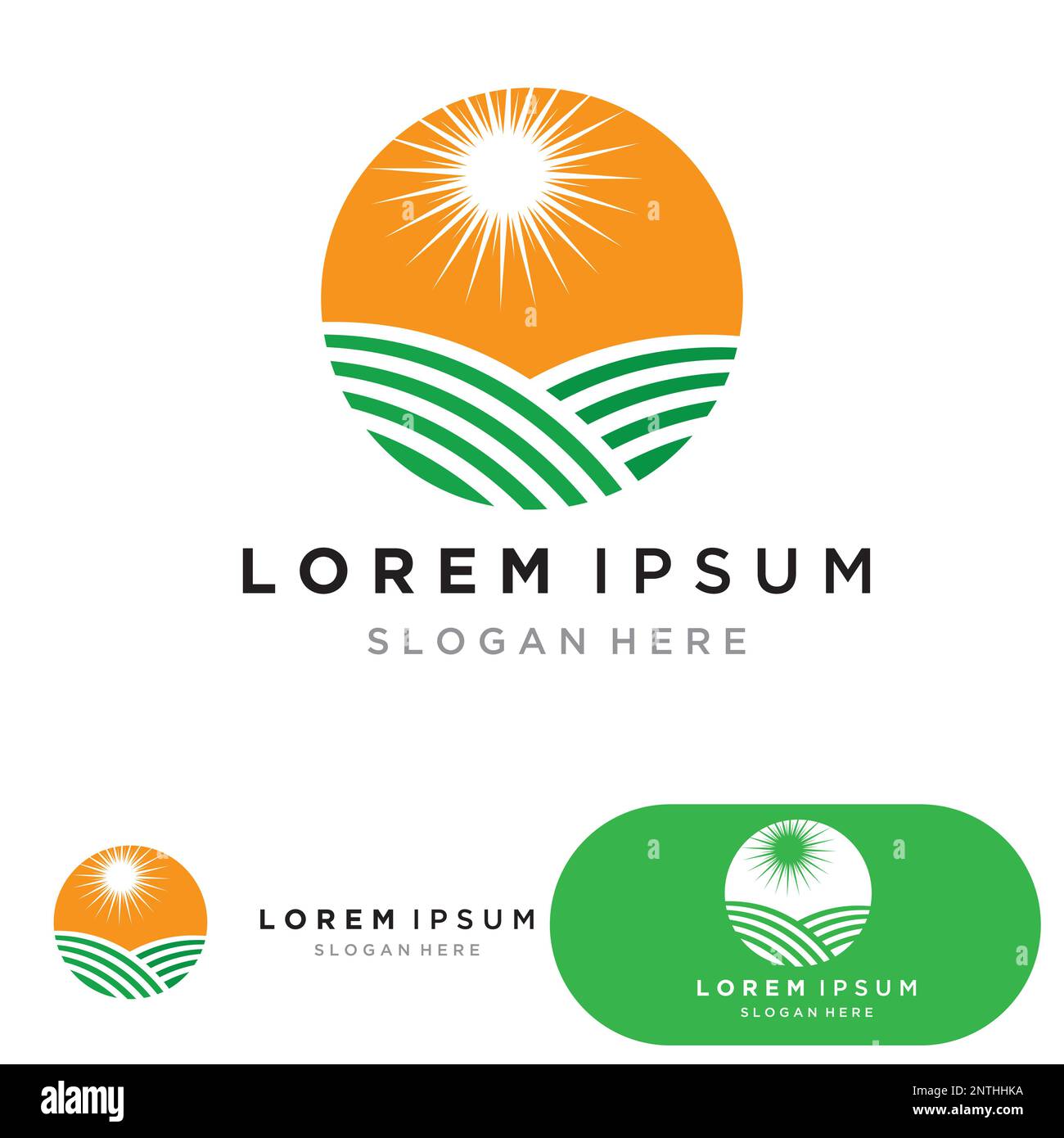 Farm vector agriculture organic icon illustration Stock Vector Image ...