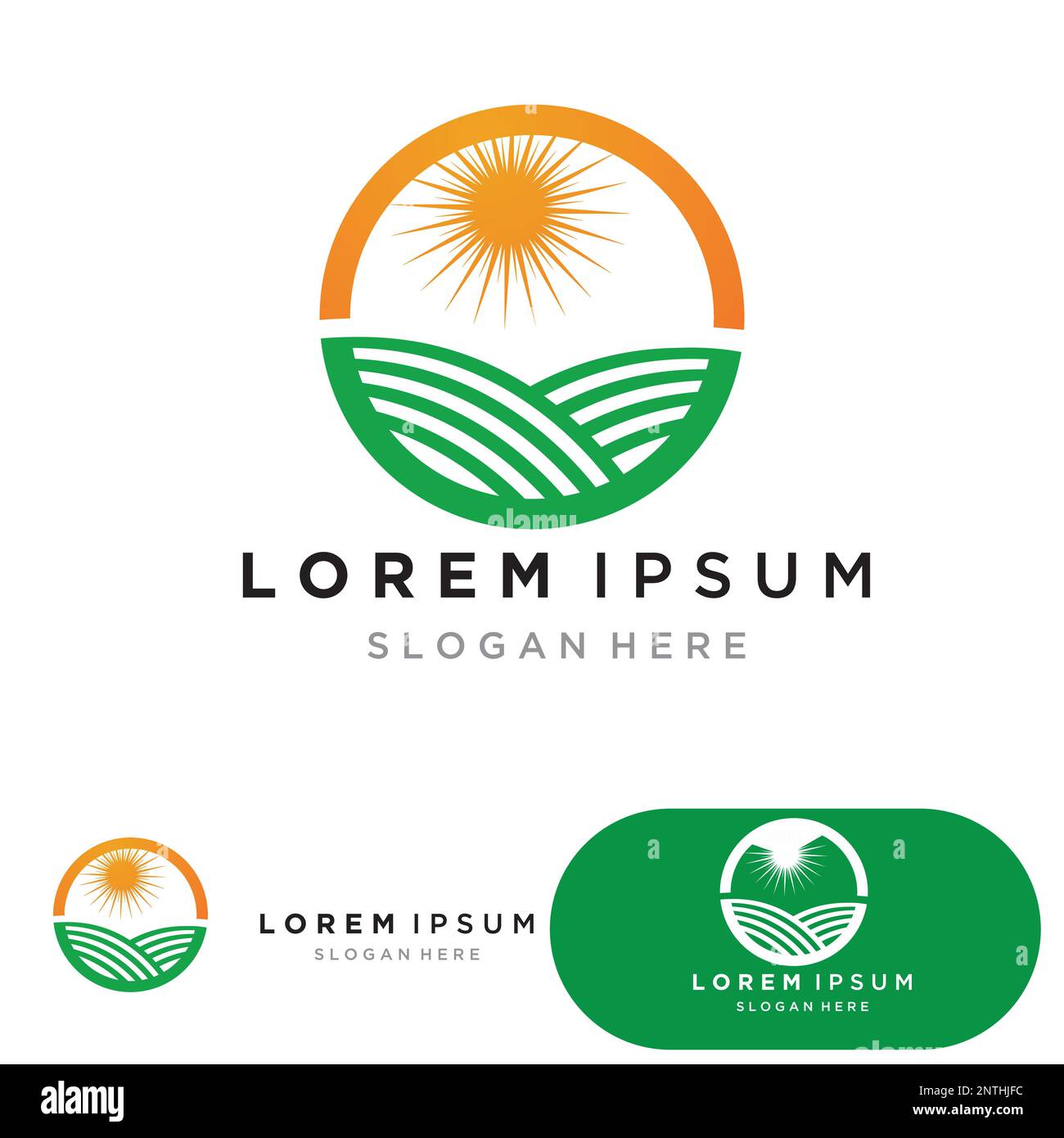 Farm vector agriculture organic icon illustration Stock Vector Image ...