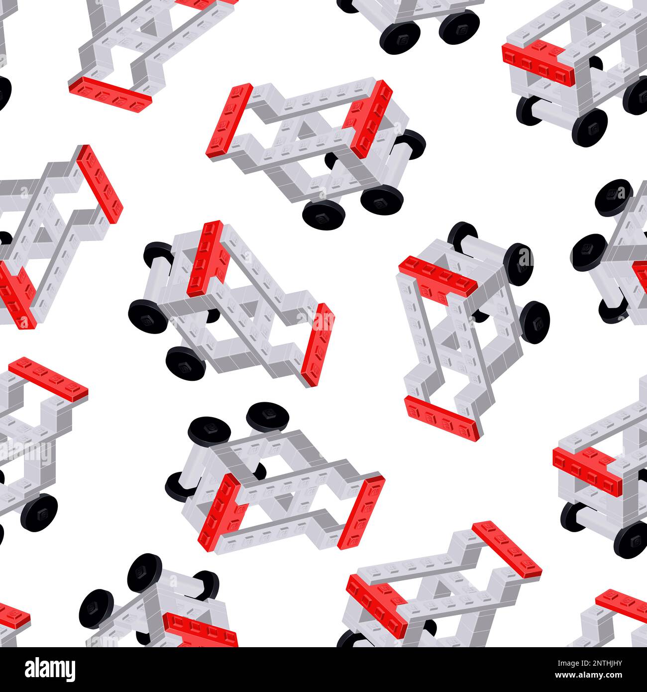 Random pattern from supermarket grocery carts. Vector clipart Stock Vector