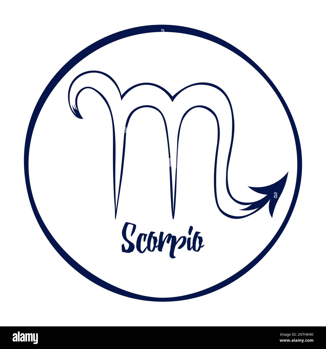 Hand drawn Zodiak signs. White Scorpio zodiac icons on a white