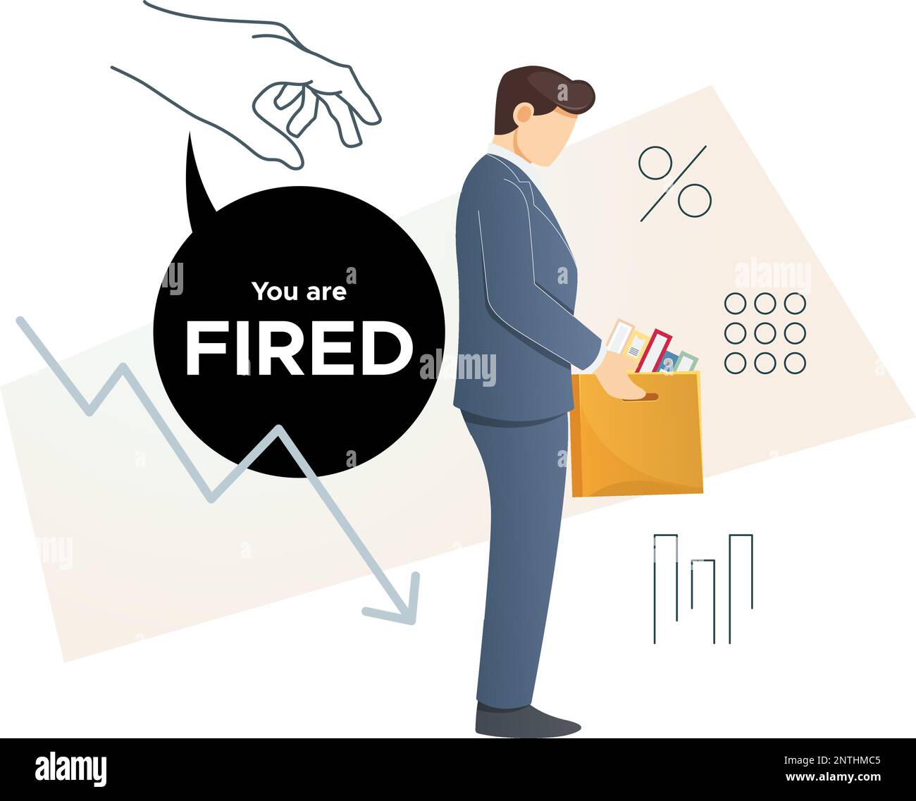 Lay Off Loss of Job Employee Fired Illustration as EPS 10 File Stock Vector Image & Art Alamy