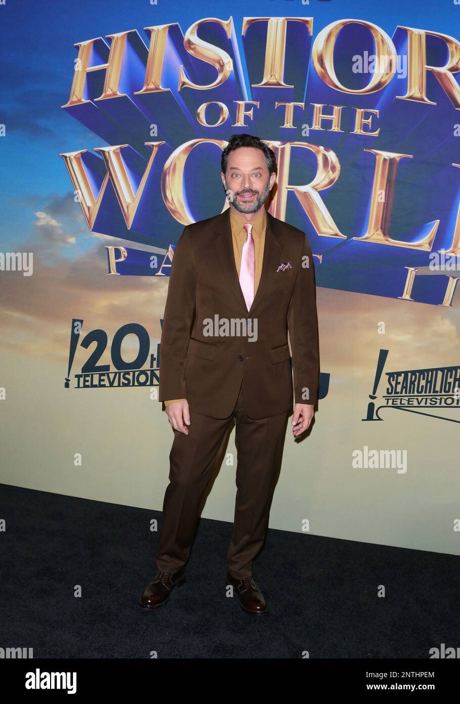 Hollywood, CA , February 27, 2023. Nick Kroll arrives at The Red Carpet for Hulu History Of The ...